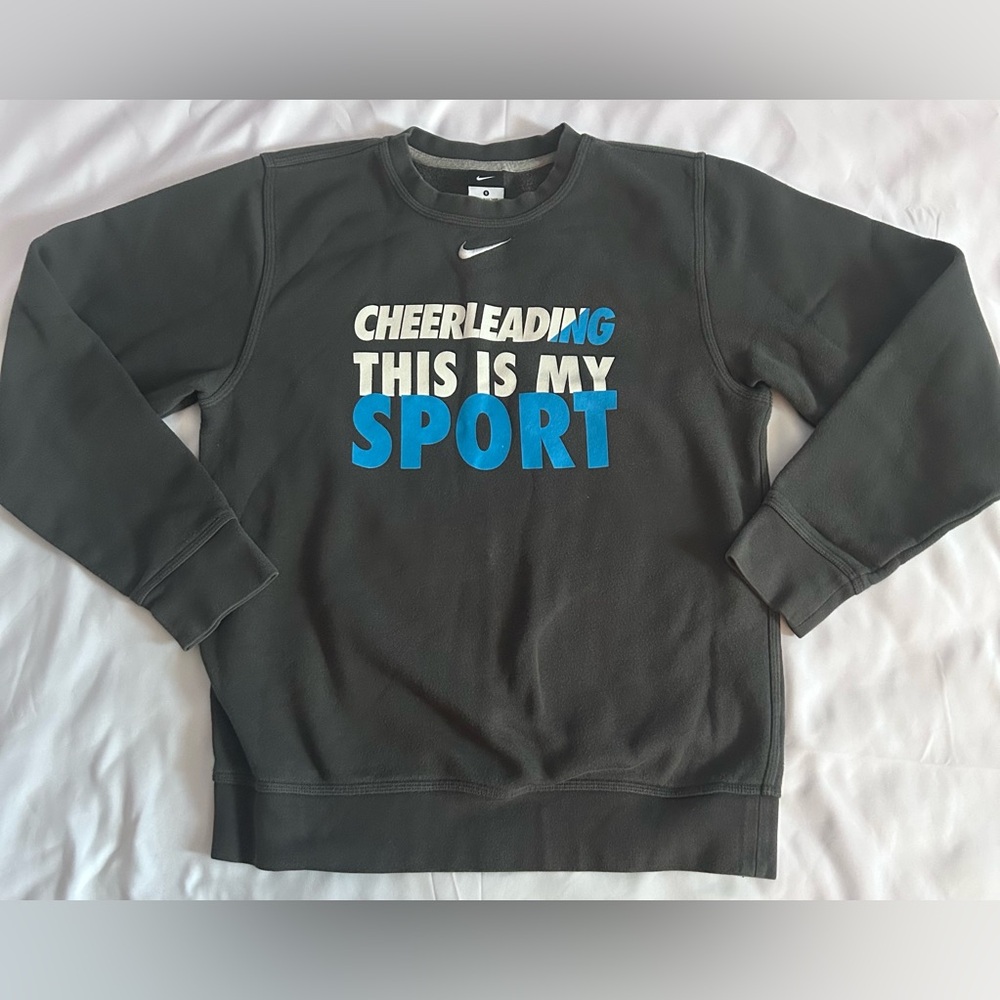 Nike Gray Sweatshirt with Cheerleading is My Sport Graphic Size Small